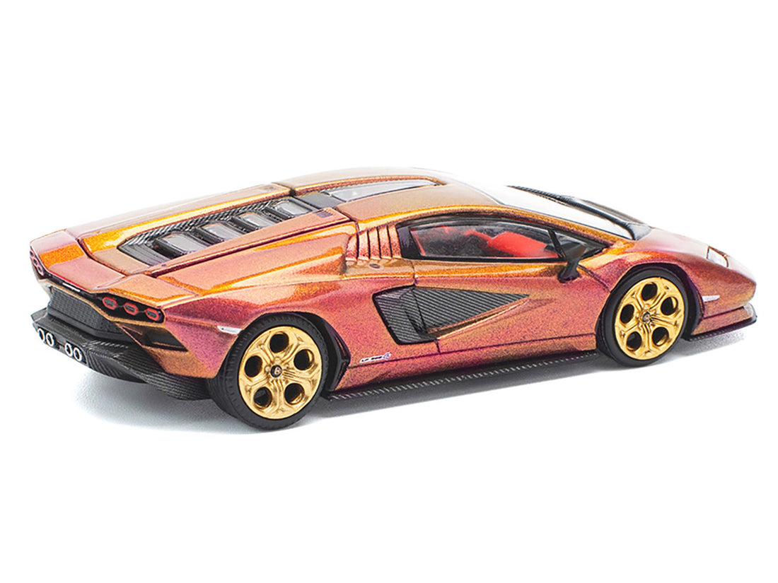 Lamborghini Countach LPI 800-4 Blu Hal Metallic 1/64 Diecast Model Car by Pop Race 4