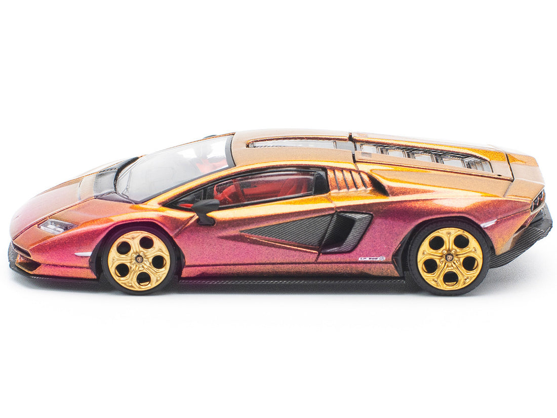 Lamborghini Countach LPI 800-4 Blu Hal Metallic 1/64 Diecast Model Car by Pop Race