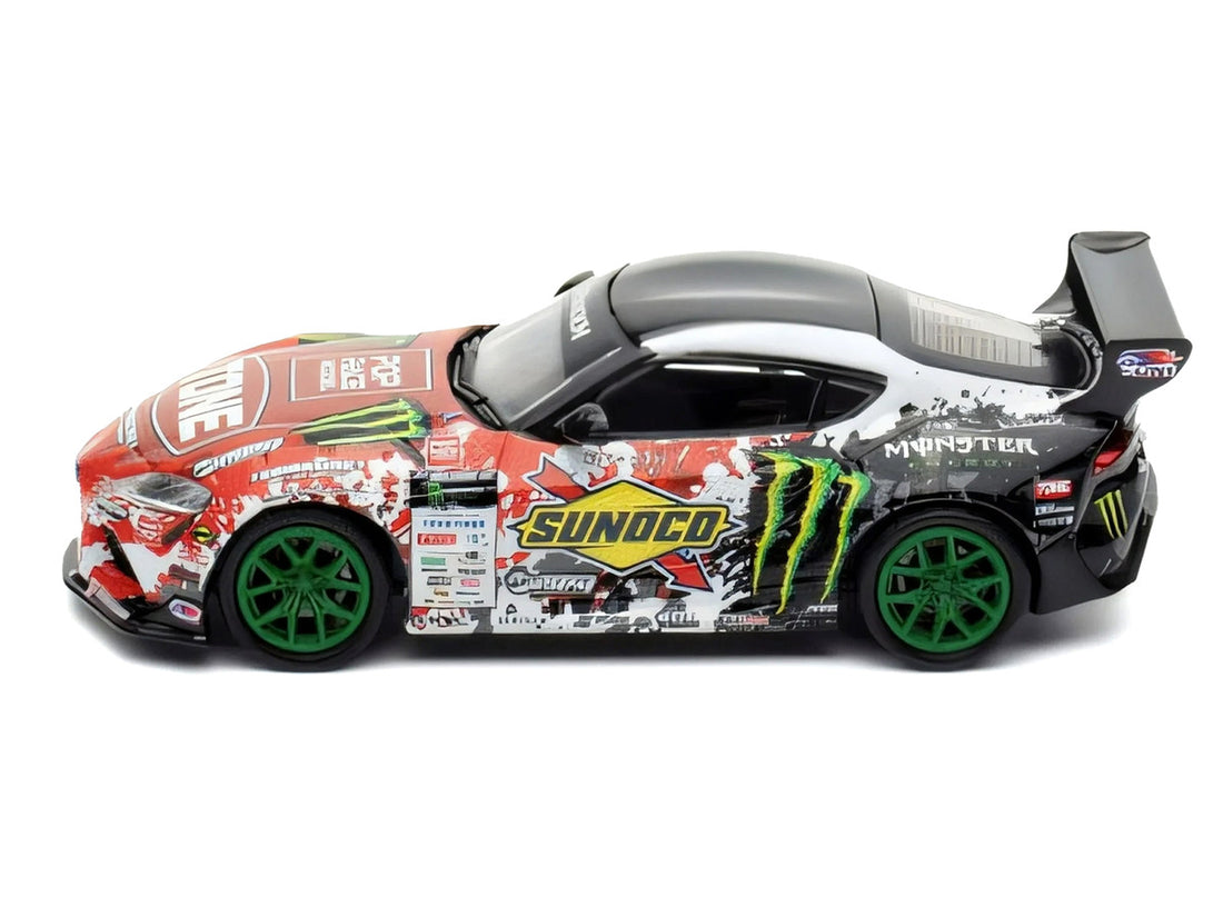 Toyota Pandem GR Supra RHD (Right Hand Drive) Daigo Saito "D1 Grand Prix" (2024) 1/64 Diecast Model Car by Pop Race-2