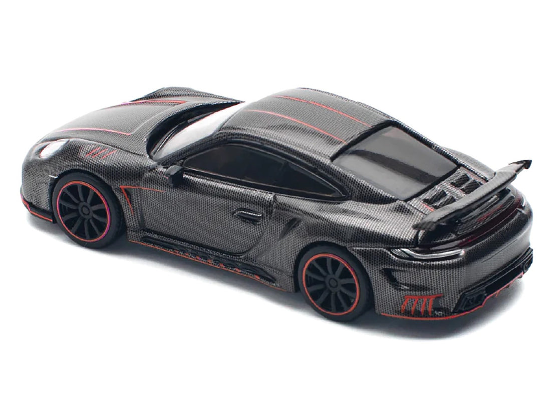 992 Stinger GTR Carbon Edition with Red Accents 1/64 Diecast Model Car by Pop Race-2