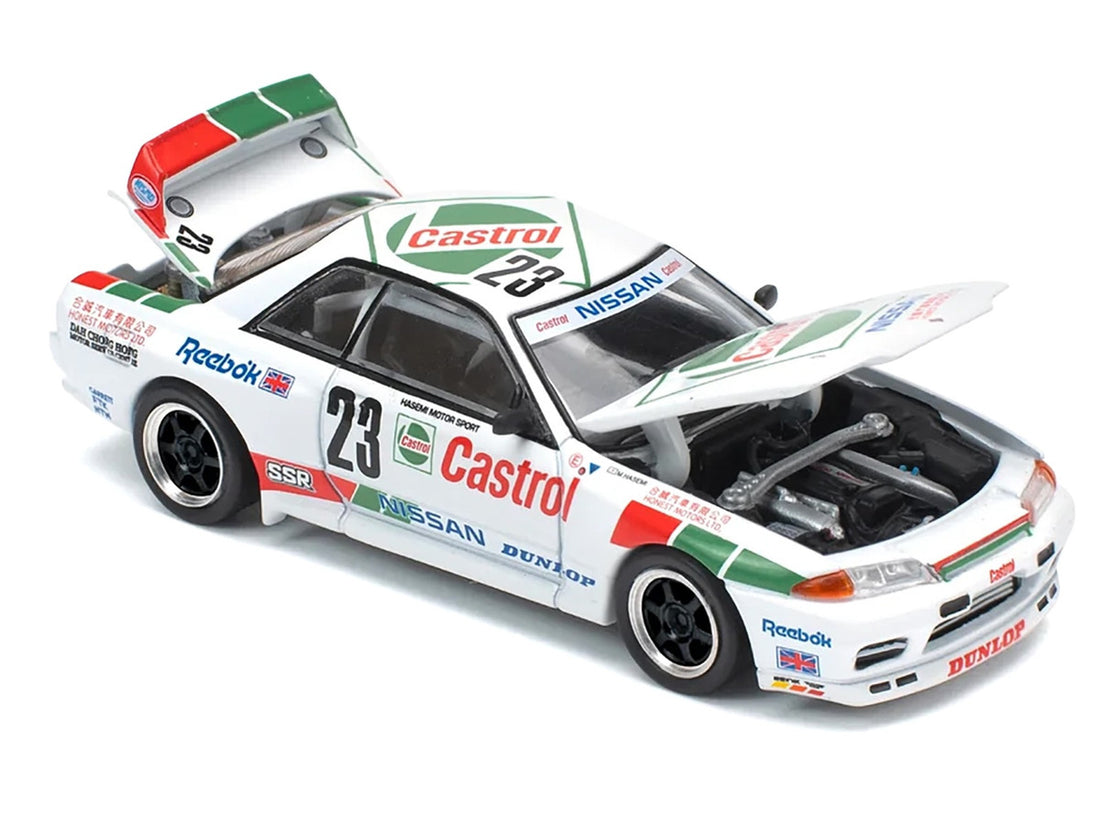 Nissan Skyline GT-R (BNR32) RHD (Right Hand Drive) #23 Winner "Macau Guia Race" (1990) 1/64 Diecast Model Car by Pop Race-1