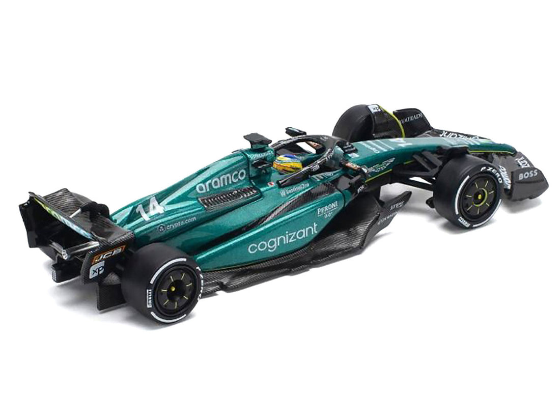 Aston Martin AMR23 #14 Fernando Alonso "Formula One F1 World Championship" (2023) 1/64 Diecast Model Car by Pop Race