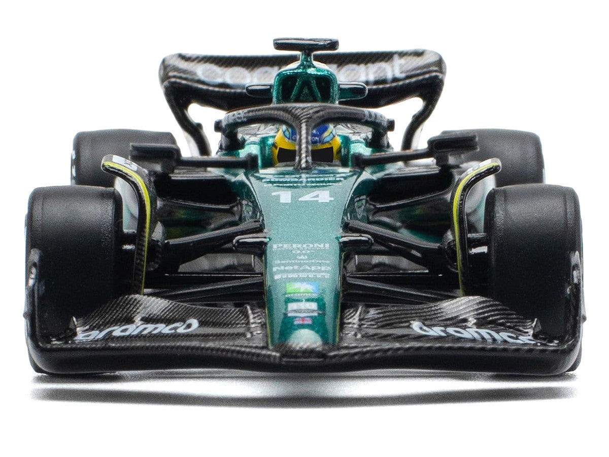 Aston Martin AMR23 #14 Fernando Alonso "Formula One F1 World Championship" (2023) 1/64 Diecast Model Car by Pop Race