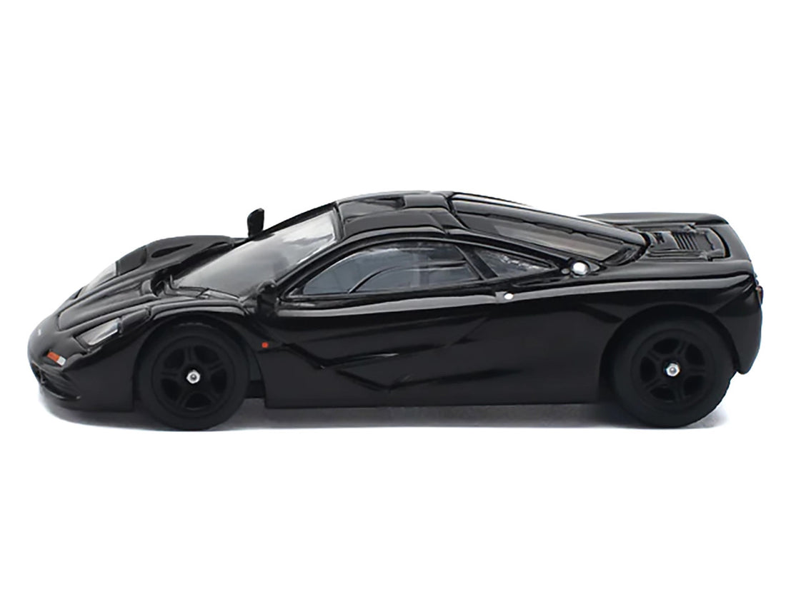 McLaren F1 Jet Black 1/64 Diecast Model Car by Pop Race-0