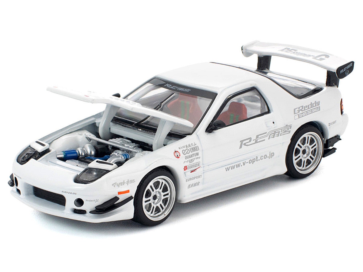 Mazda RX7 (FC3S) RE Amemiya RHD (Right Hand Drive) White 1/64 Diecast Model Car by Pop Race 3