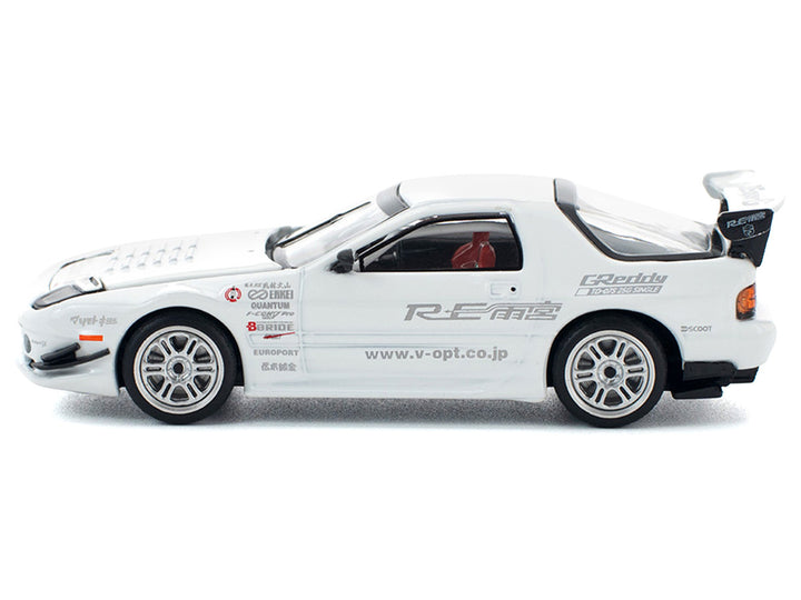 Mazda RX7 (FC3S) RE Amemiya RHD (Right Hand Drive) White 1/64 Diecast Model Car by Pop Race 2