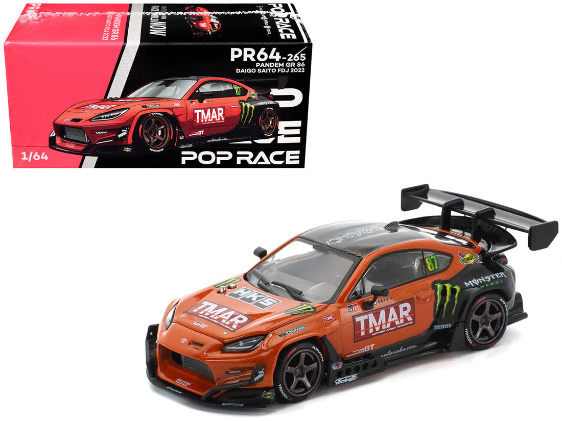 Toyota Pandem GR86 #87 Daigo Saito "Formula Drift Japan" (2022) 1/64 Diecast Model Car by Pop Race-0