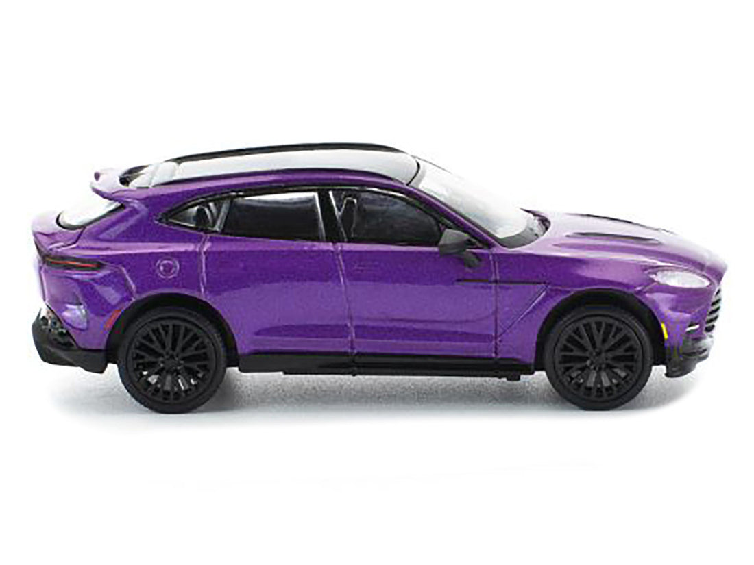 Aston Martin DBX 707 Storm Purple Metallic with Black Top 1/64 Diecast Model Car by Pop Race 5