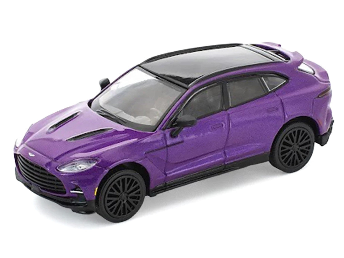 Aston Martin DBX 707 Storm Purple Metallic with Black Top 1/64 Diecast Model Car by Pop Race 2