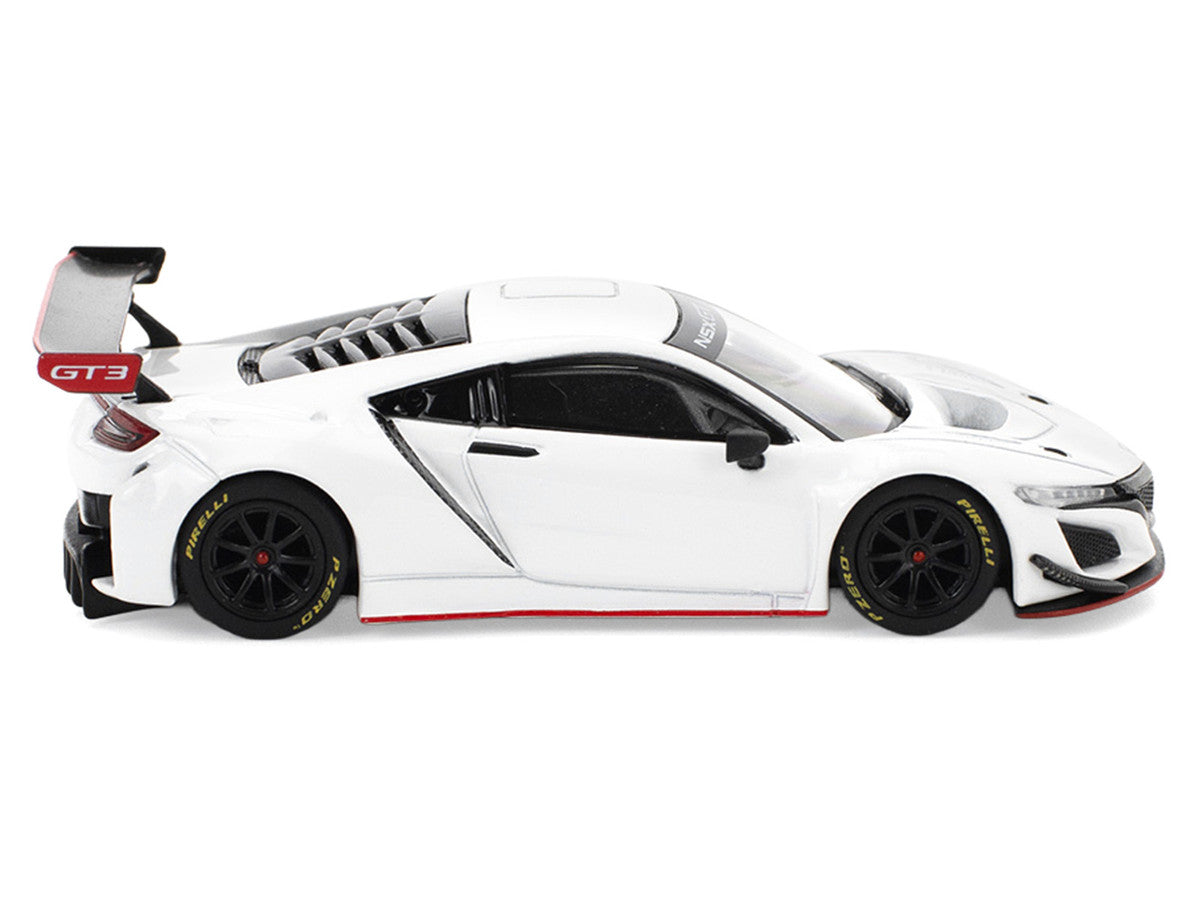 Honda NSX GT3 EVO22 White 1/64 Diecast Model Car by Pop Race