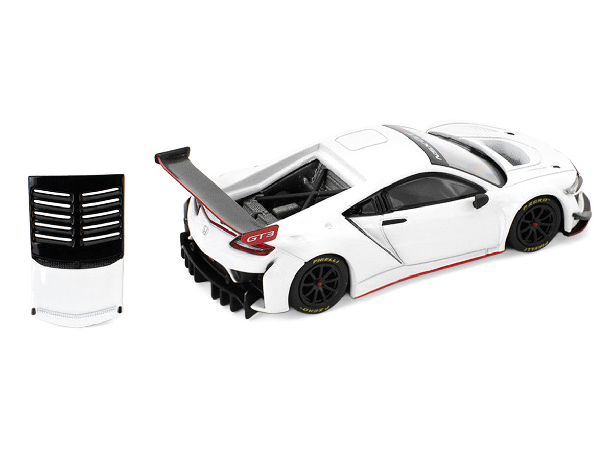 Honda NSX GT3 EVO22 White 1/64 Diecast Model Car by Pop Race