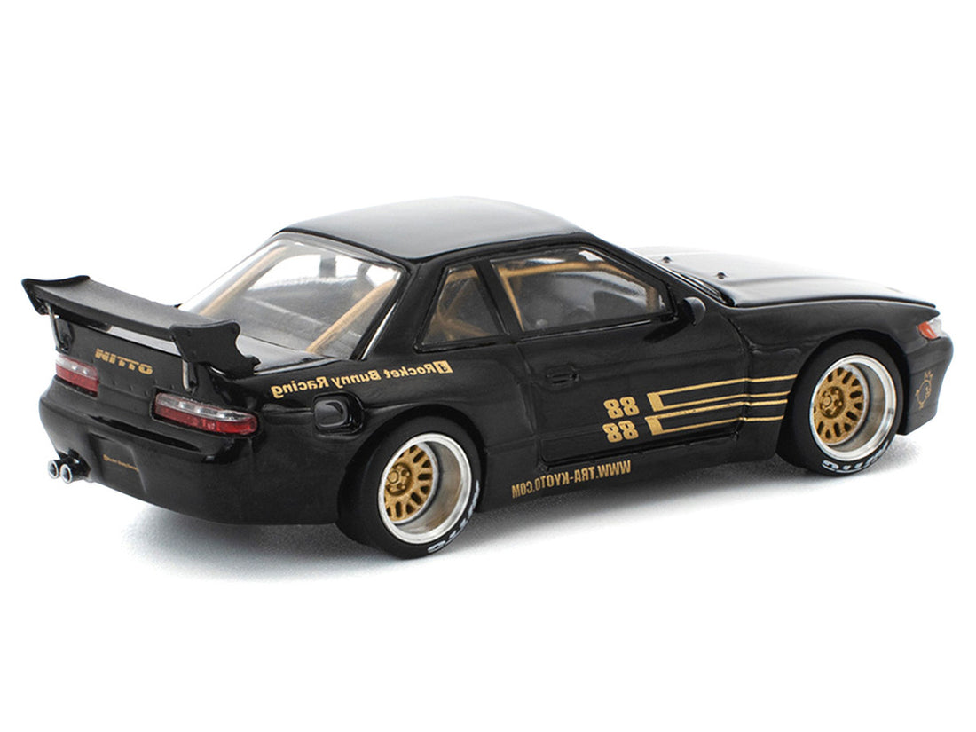 Pandem S13 RHD (Right Hand Drive) Black with Gold Accents 1/64 Diecast Model Car by Pop Race 2