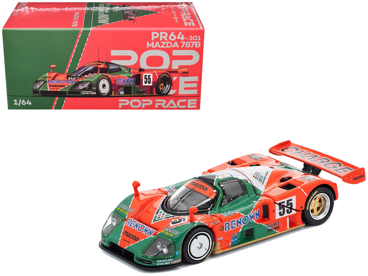 Mazda 787B #55 Johnny Herbert - Volker Weidler - Bertrand Gachot "Mazdaspeed" Winner "24 Hours of Le Mans" (1991) 1/64 Diecast Model Car by Pop Race 4
