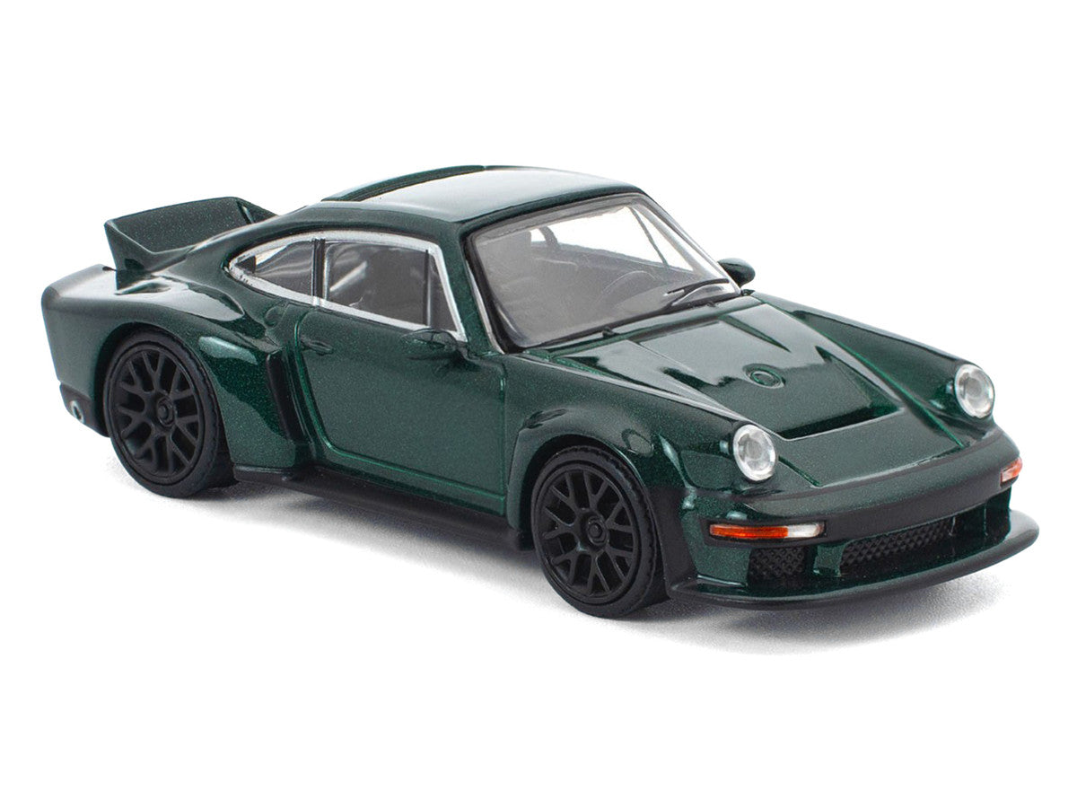 Singer DLS Turbo Green Metallic 1/64 Diecast Model Car by Pop Race