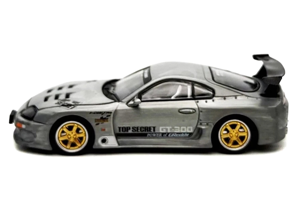 Toyota Supra "Top Secret" GT300 RHD (Right Hand Drive) Raw Metal "Vintage Diecast Expo Hong Kong 2025" 1/64 Diecast Model Car by Pop Race