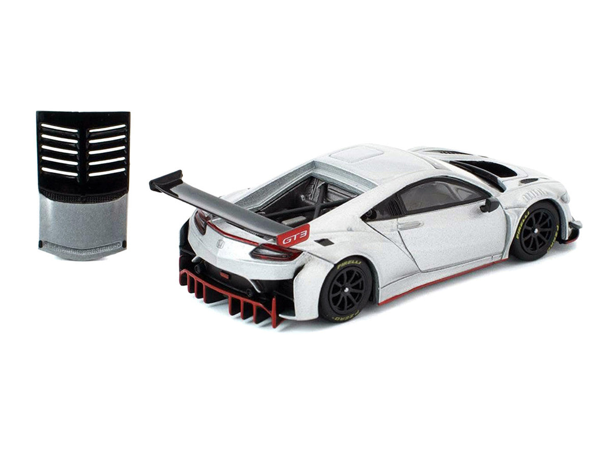 Honda NSX GT3 EVO22 Silver Metallic "Brazilian Event Exclusive" 1/64 Diecast Model Car by Pop Race 2