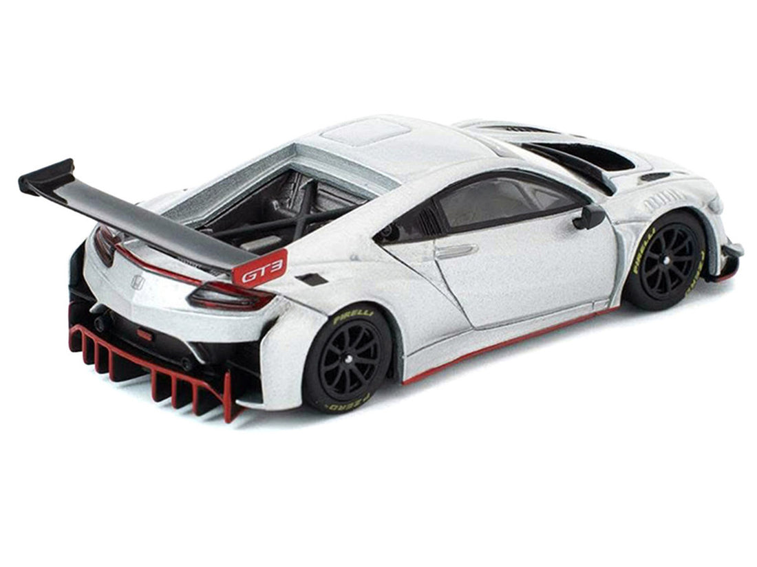 Honda NSX GT3 EVO22 Silver Metallic "Brazilian Event Exclusive" 1/64 Diecast Model Car by Pop Race 3