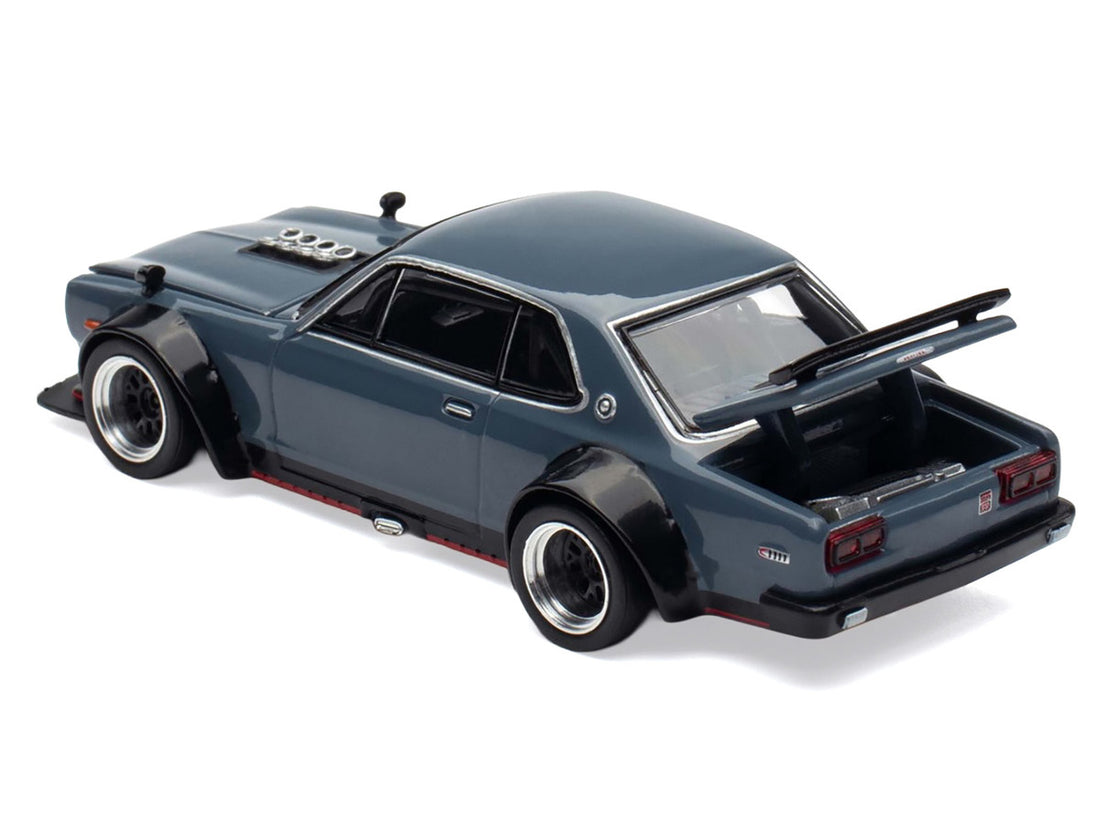 Nissan Skyline GT-R V8 Drift "Hakosuka" RHD (Right Hand Drive) Gray "Tokyo Auto Salon Hong Kong 2025" Special Edition 1/64 Diecast Model Car by Pop Race 2