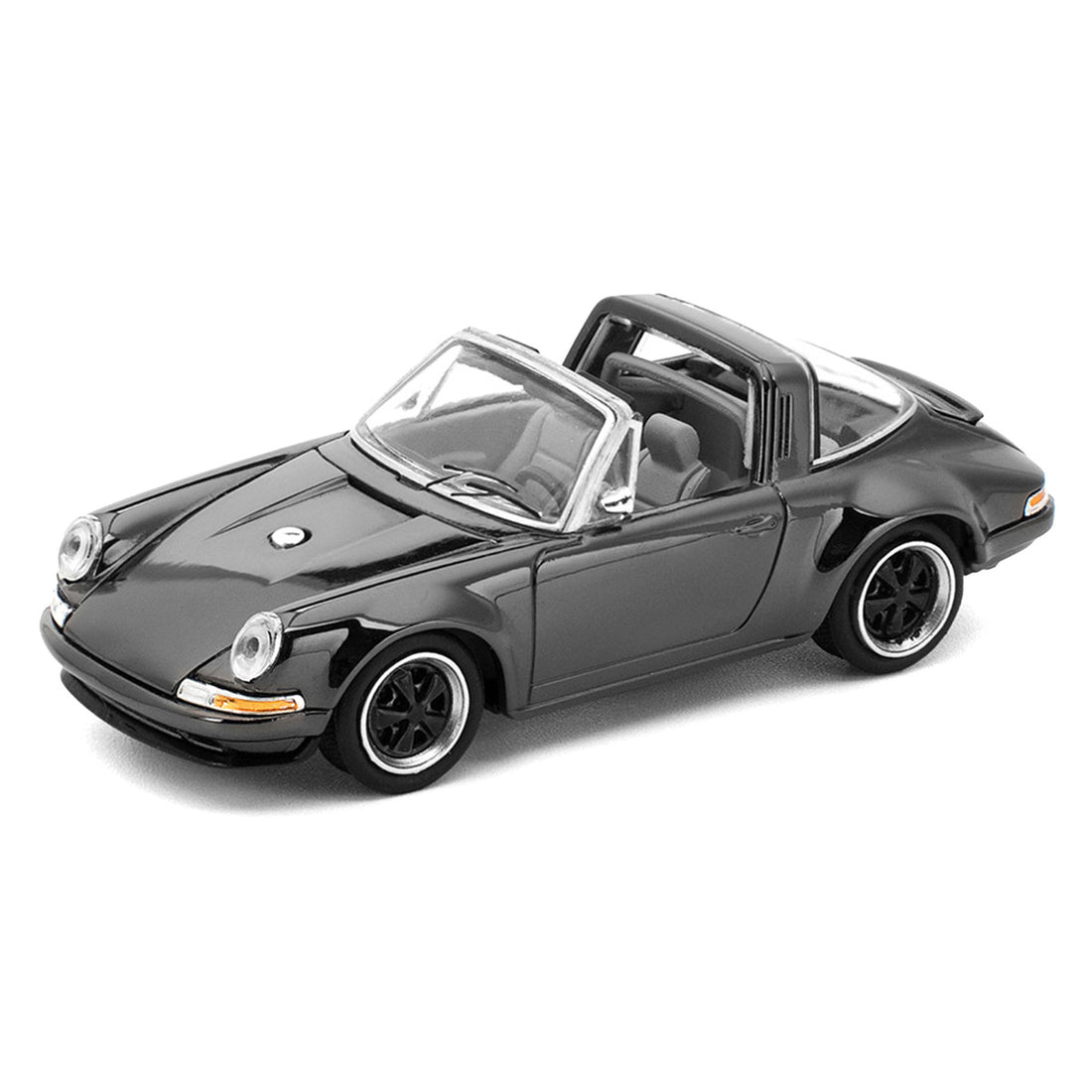 Singer Targa Dark Chrome "The Dark Chrome Series" 1/64 Diecast Model Car by Pop Race