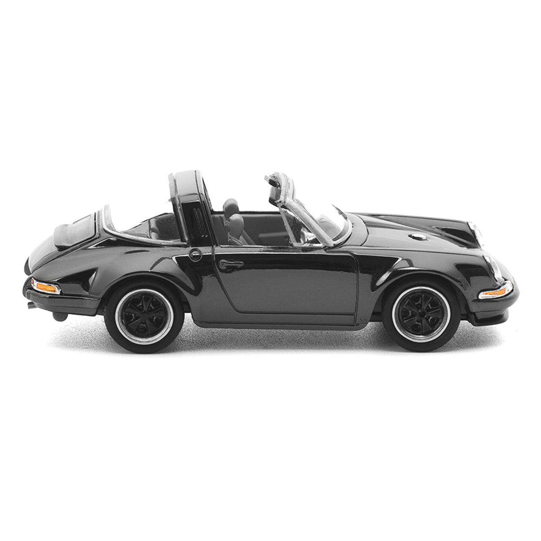 Singer Targa Dark Chrome "The Dark Chrome Series" 1/64 Diecast Model Car by Pop Race