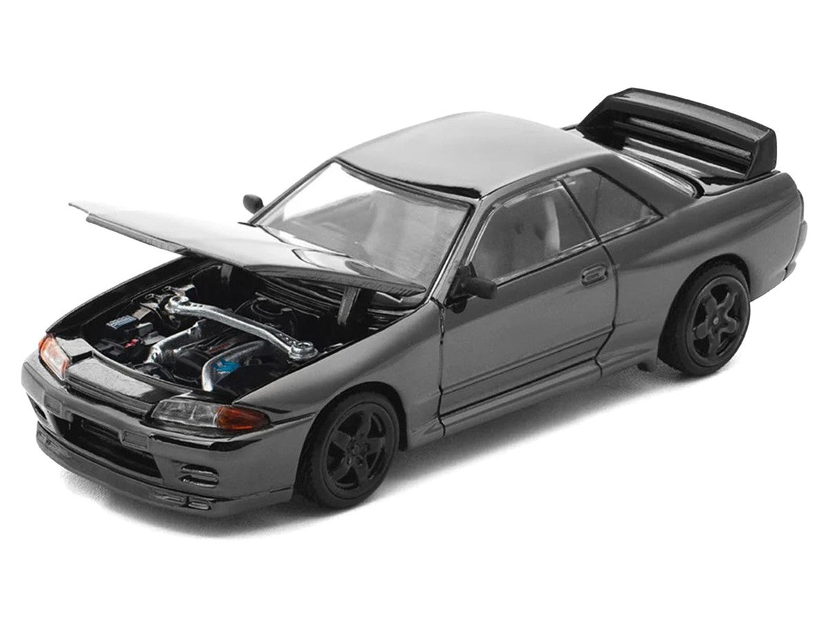 GTR R32 RHD (Right Hand Drive) Dark Chrome "The Dark Chrome Series" 1/64 Die Cast Model Car by Pop Race