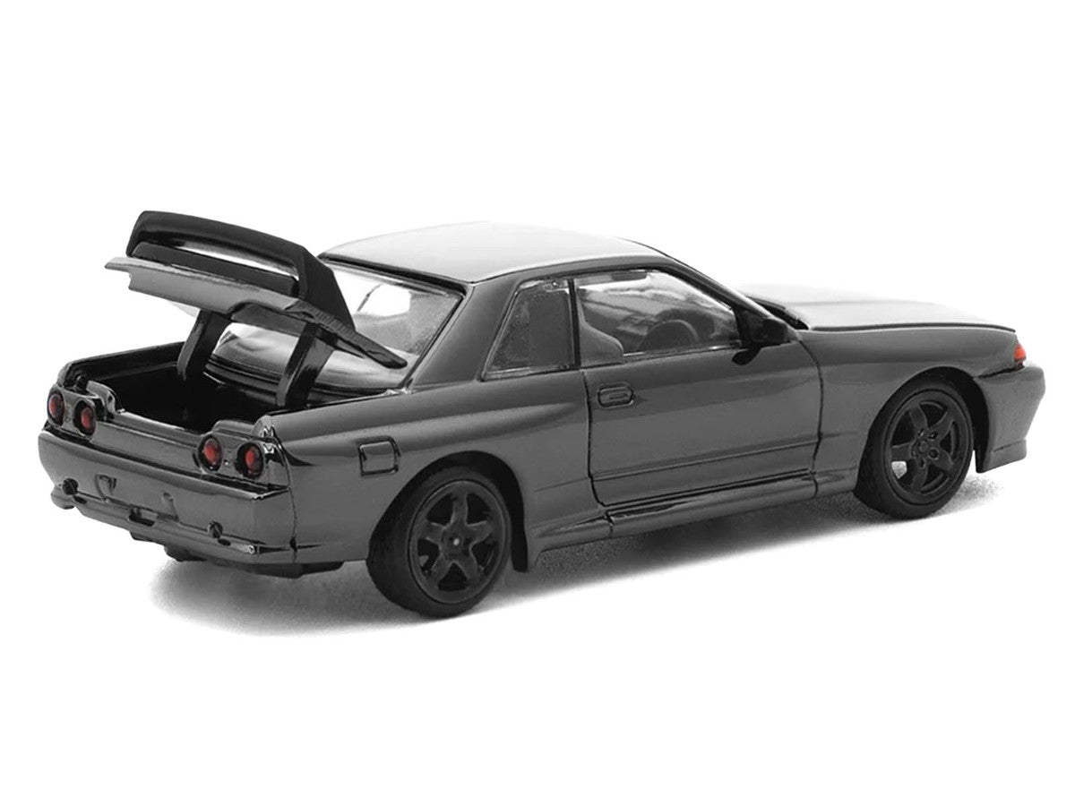 GTR R32 RHD (Right Hand Drive) Dark Chrome "The Dark Chrome Series" 1/64 Die Cast Model Car by Pop Race