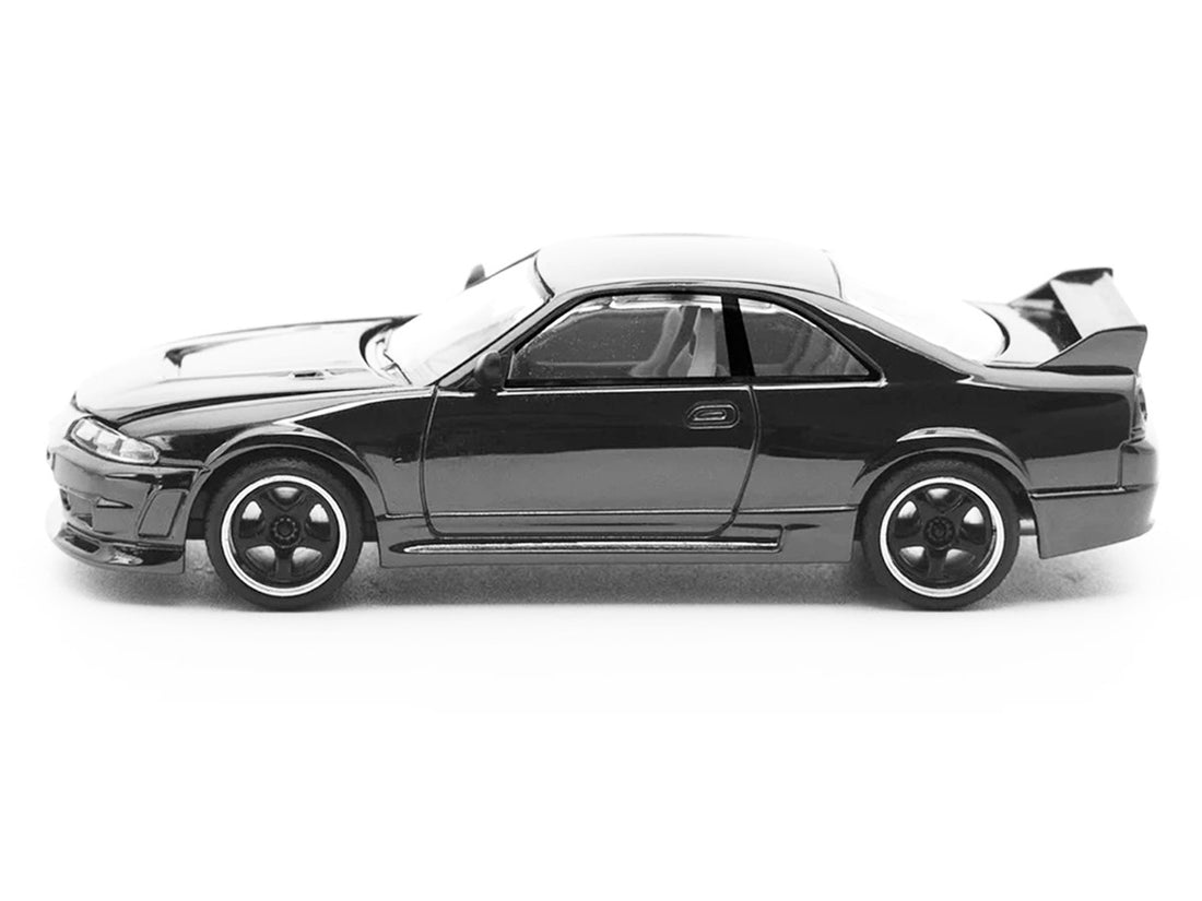 GTR R33 400R RHD (Right Hand Drive) Dark Chrome "The Dark Chrome Series" 1/64 Diecast Model Car by Pop Race