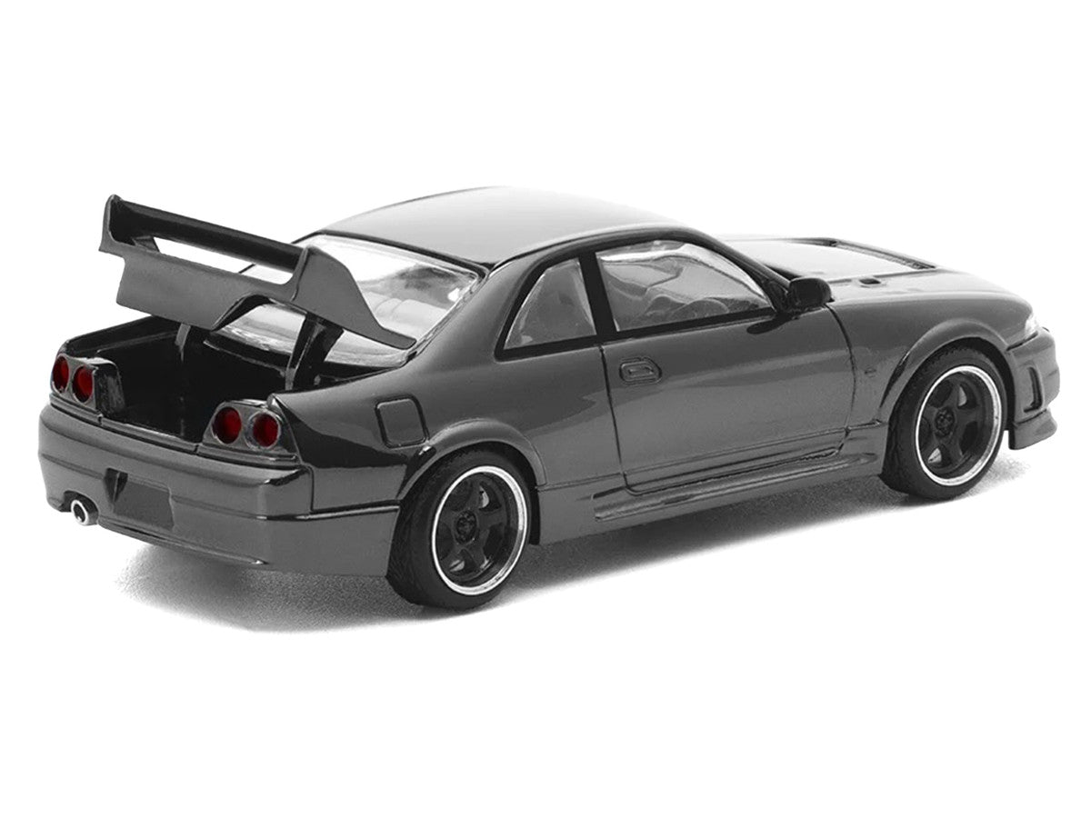 GTR R33 400R RHD (Right Hand Drive) Dark Chrome "The Dark Chrome Series" 1/64 Diecast Model Car by Pop Race