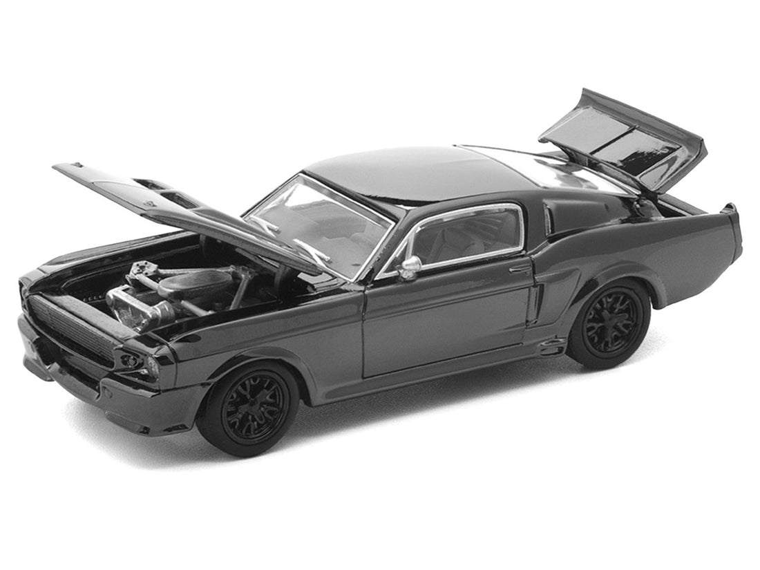 Shelby Mustang GT500 Dark Chrome "The Dark Chrome Series" 1/64 Die Cast Model Car by Pop Race