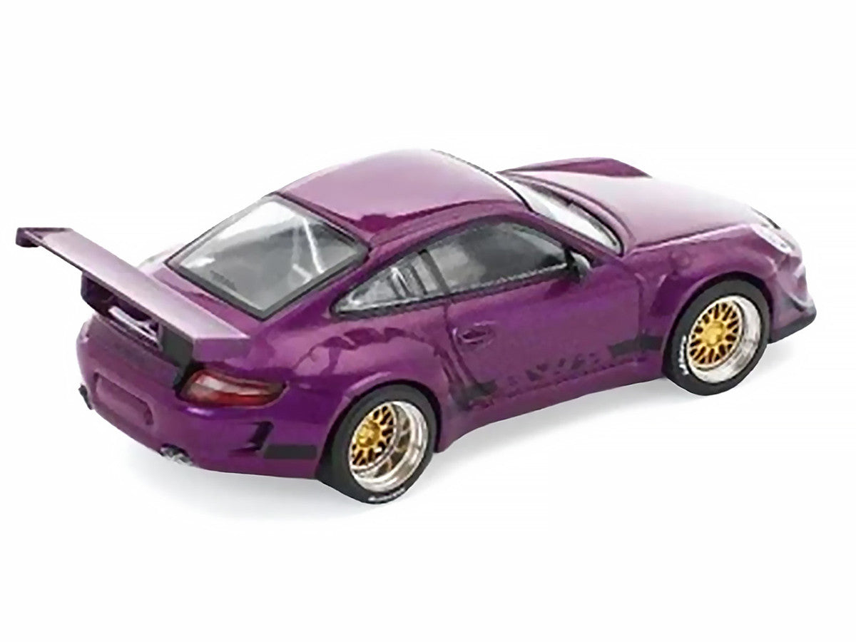 RWB 997 Purple Metallic with Black Stripes 1/64 Diecast Model Car by Pop Race