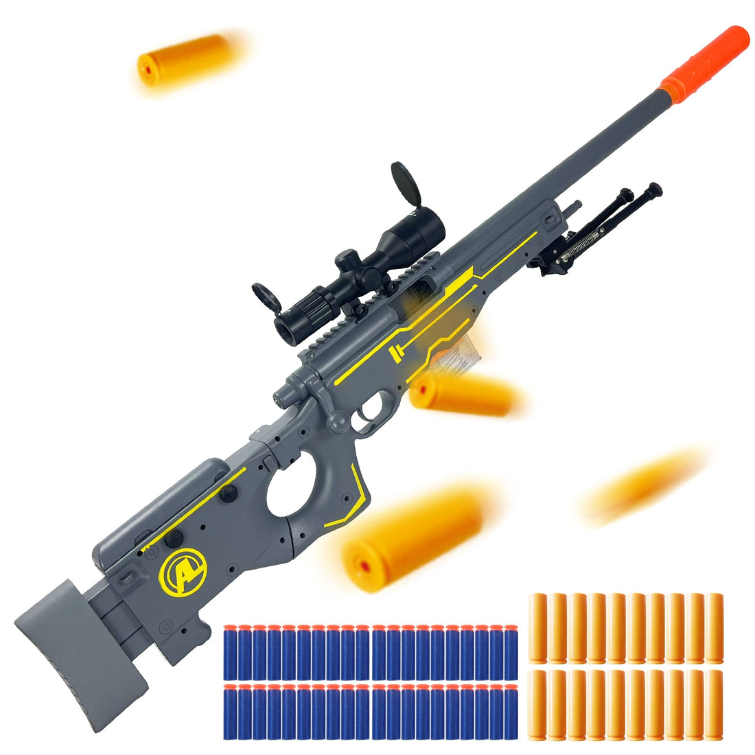 Toy Gun - AWM Sniper Rifle Toy Yellow Set