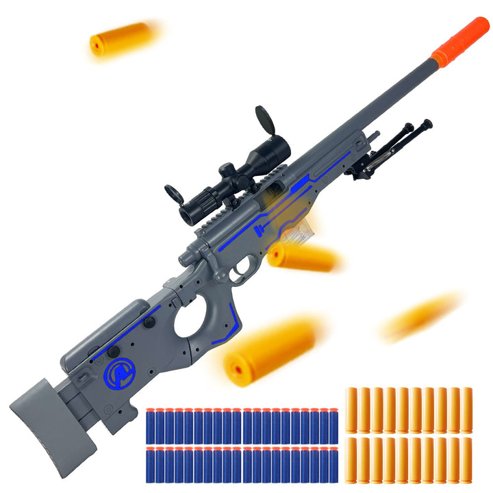 Toy Gun - AWM Toy Set, Foam Bullets, Safe and Non-Hazardous