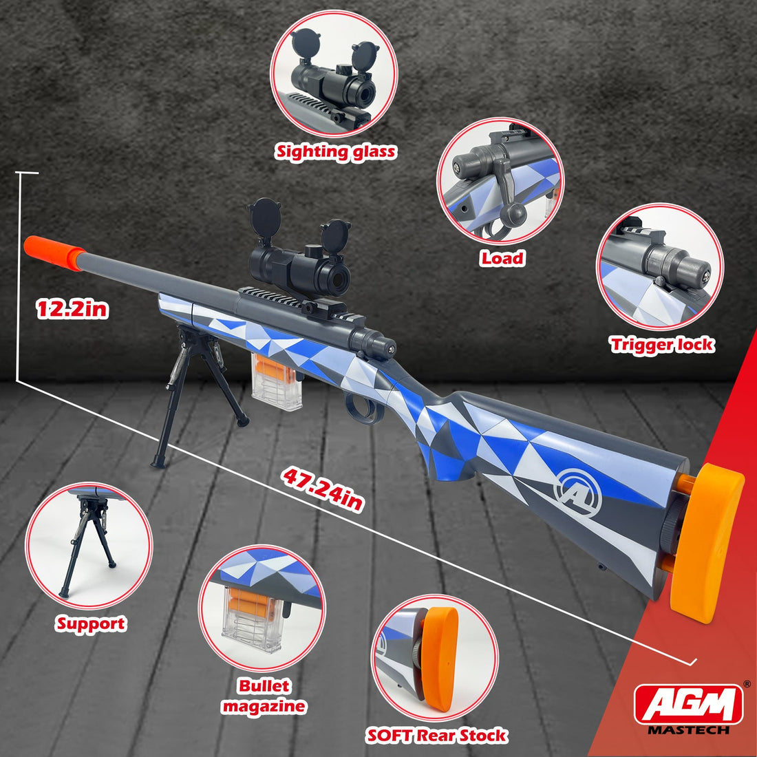 Toy Gun - M24 Tactical Toy Gun - Features realistic design and safe soft bullets for endless fun and excitement! Birthday gift, children's gift. 5