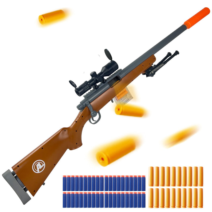 Toy Gun - M24 Sniper Rifle Toy Brown + Bullet Loader