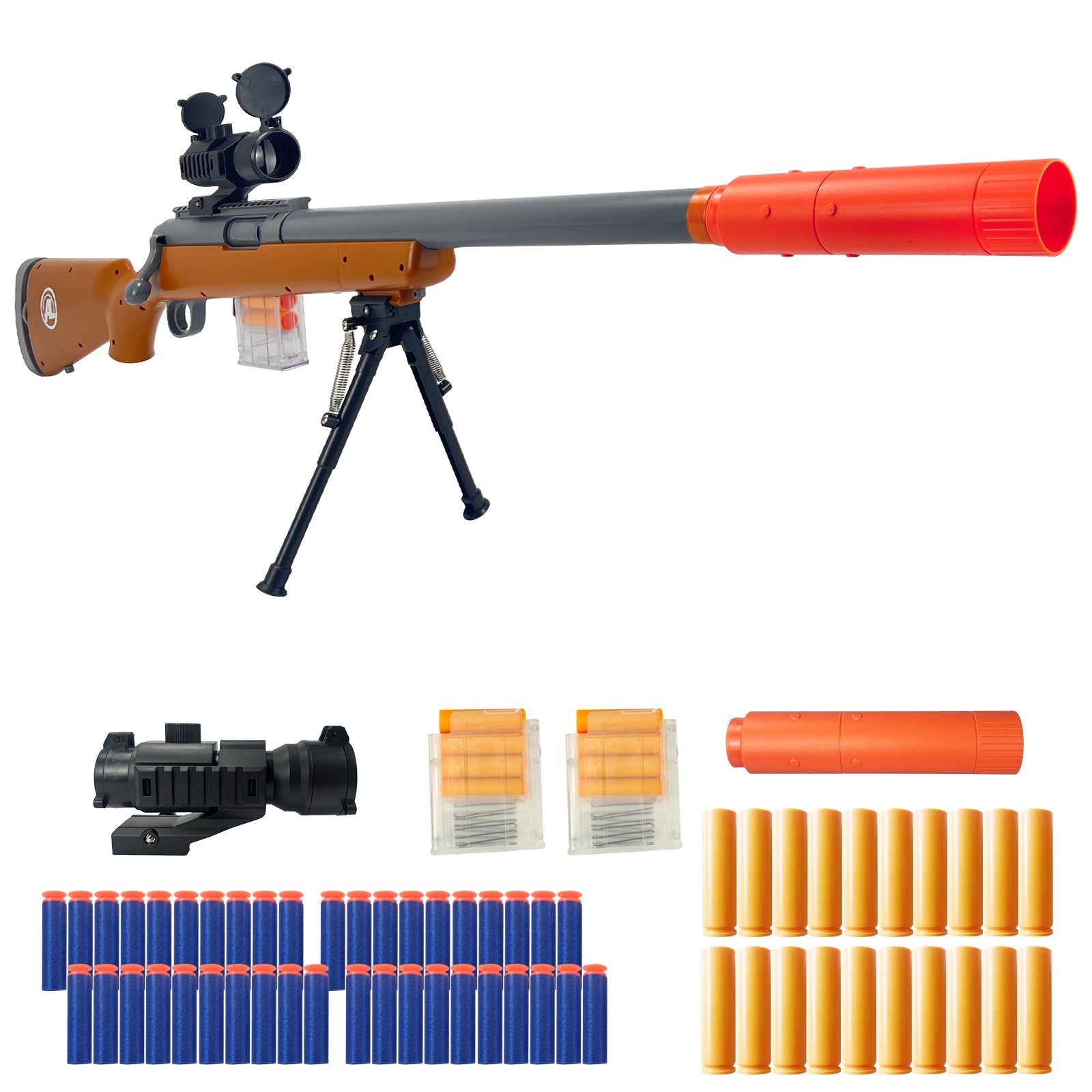 Toy Gun M24 Sniper Rifle Toy Brown 2