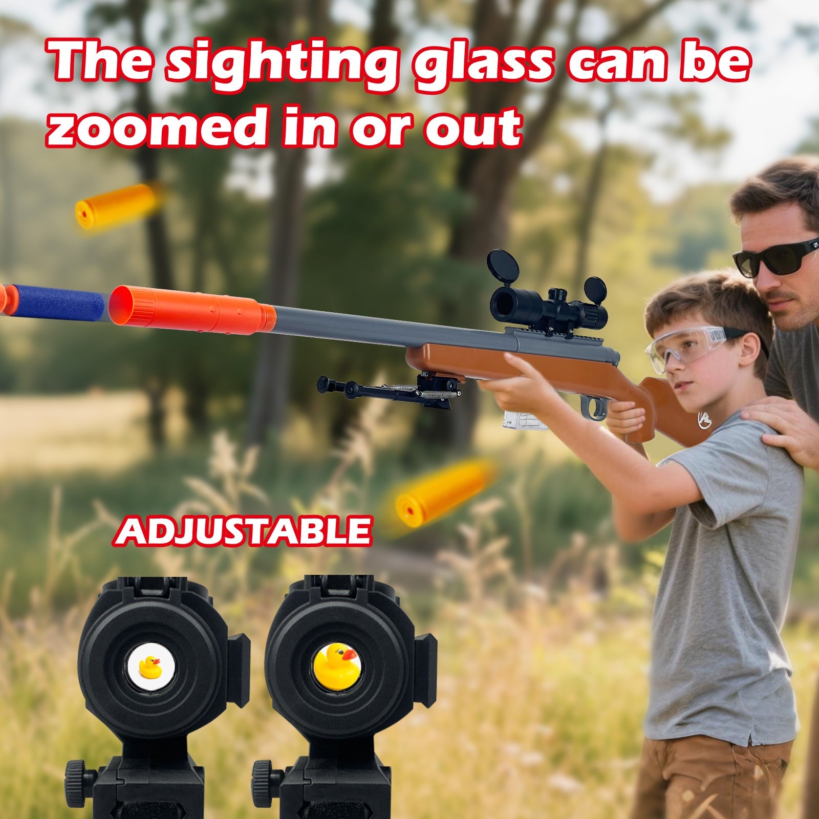 Toy Gun - M24 Sniper Rifle Toy Brown + Bullet Loader 5