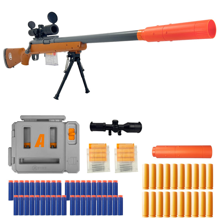Toy Gun - M24 Sniper Rifle Toy Brown + Bullet Loader 2