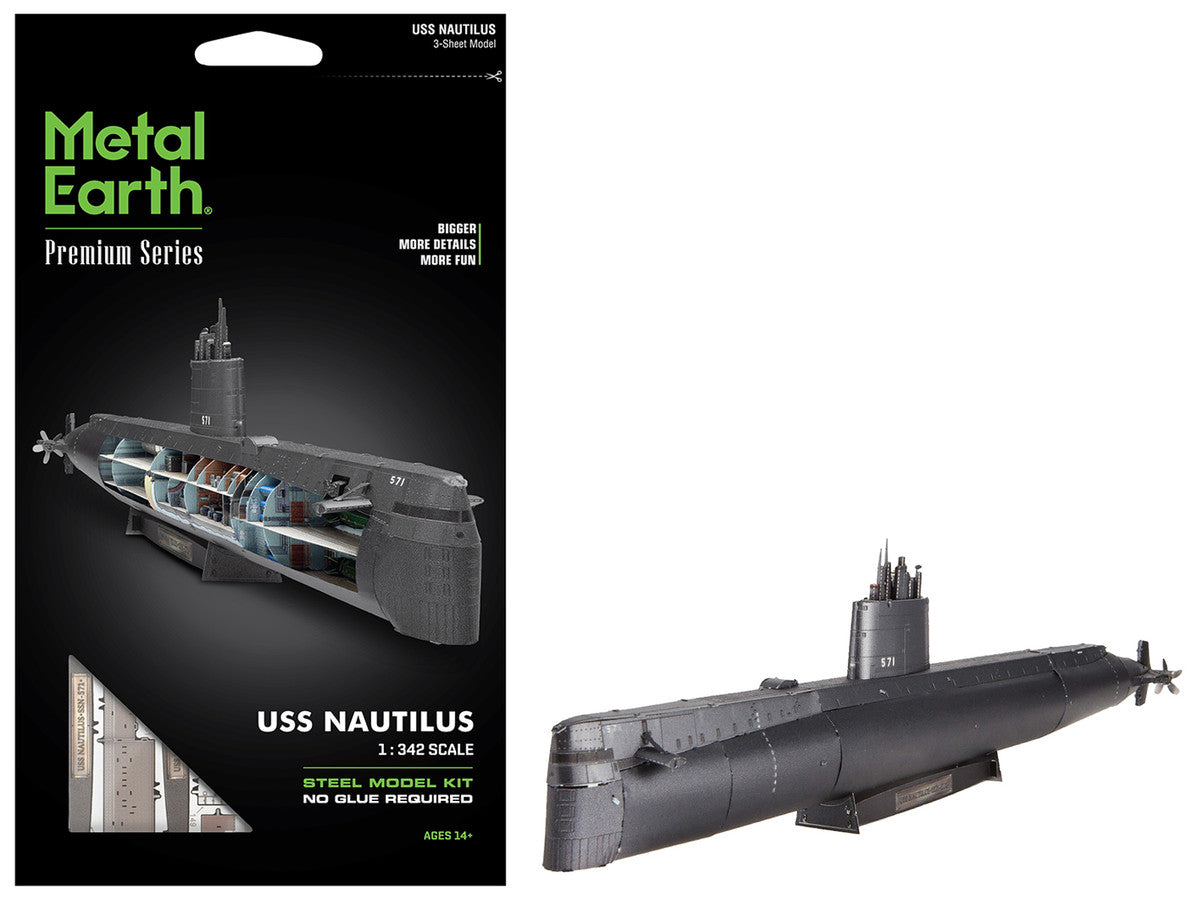 Model Kit USS Nautilus (SSN-571) Submarine "United States Navy" (Challenging Difficulty) Steel Model by Metal Earth-0