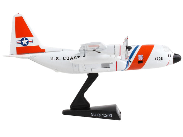 Lockheed C-130 Hercules Transport Aircraft "Variant H - United States Coast Guard" 1/200 Diecast Model Airplane by Postage Stamp-1