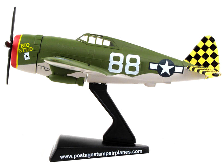 Republic P-47 Thunderbolt Fighter Aircraft "Big Stud" United States Army Air Force 1/100 Diecast Model Airplane by Postage Stamp-1