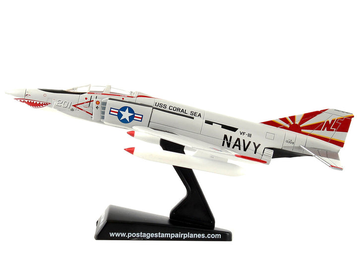 McDonnell Douglas F-4B Phantom II Fighter Aircraft "VF-111 Sundowners" United States Navy 1/155 Diecast Model Airplane by Postage Stamp-1