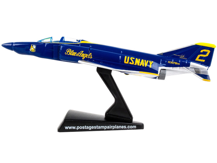 McDonnell Douglas F-4B Phantom II Fighter Aircraft "Blue Angels" United States Navy 1/155 Diecast Model Airplane by Postage Stamp-1