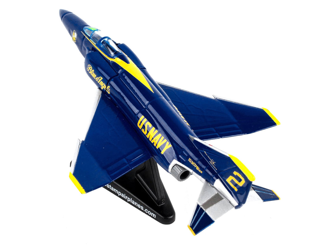 McDonnell Douglas F-4B Phantom II Fighter Aircraft "Blue Angels" United States Navy 1/155 Diecast Model Airplane by Postage Stamp-2