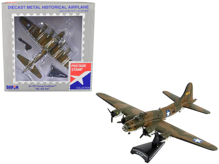 Boeing B-17E Flying Fortress Bomber Aircraft "My Gal Sal" United States Army Air Corps 1/155 Diecast Model Airplane by Postage Stamp-0