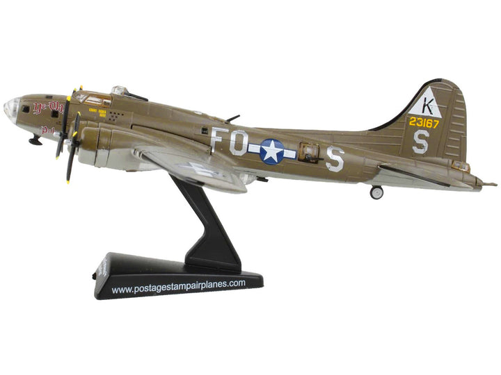 Boeing B-17 Flying Fortress Bomber Aircraft "Ye Olde Pub" United States Army Air Forces 1/155 Diecast Model Airplane by Postage Stamp-1