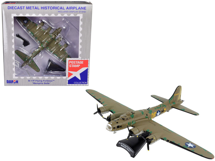 Boeing B-17F Flying Fortress Bomber Aircraft "Memphis Belle" United States Army Air Corps 1/155 Diecast Model Airplane by Postage Stamp-0