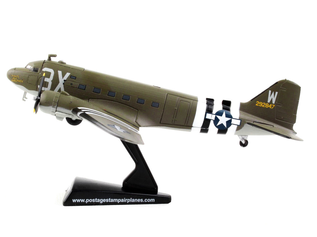 Douglas C-47 Skytrain Aircraft "That's All Brother" United States Navy 1/144 Diecast Model Airplane by Postage Stamp-1