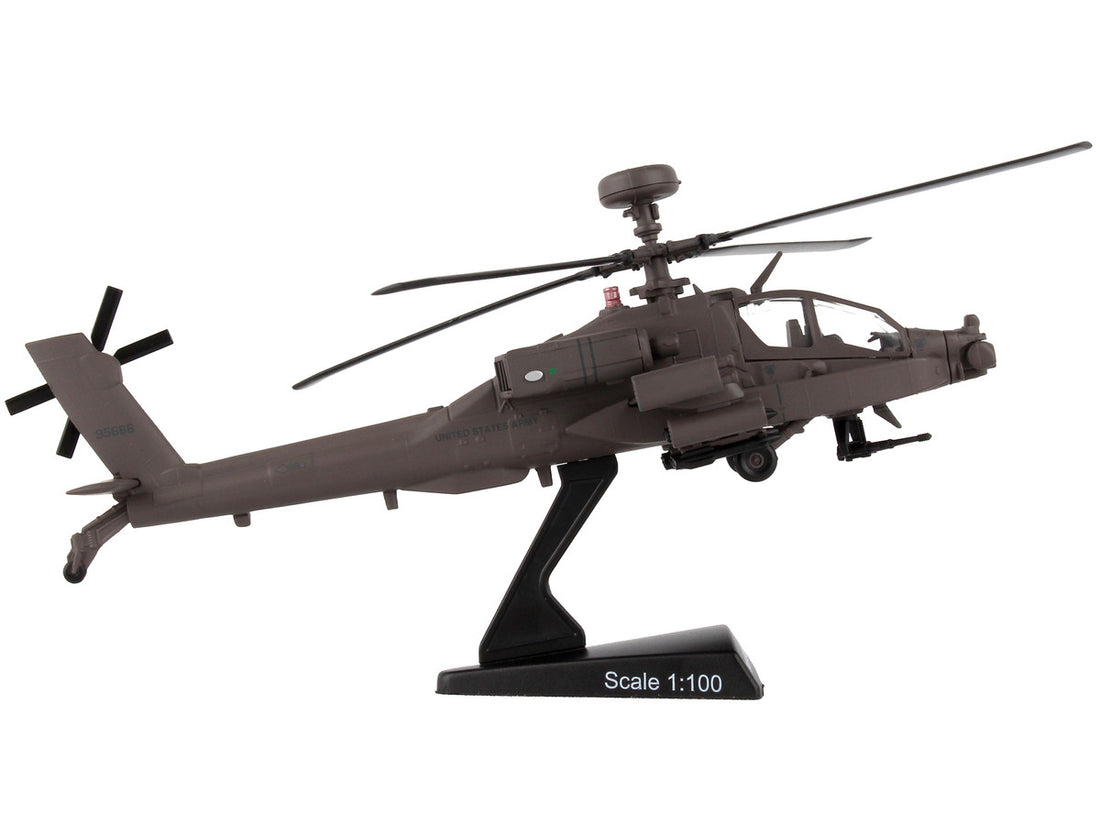 Boeing AH-64D Apache Longbow Helicopter "United States Army" 1/100 Diecast Model by Postage Stamp-1