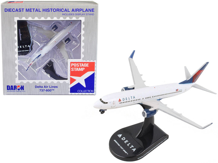 Boeing 737-800 Next Generation Commercial Aircraft "Delta Air Lines" 1/300 Diecast Model Airplane by Postage Stamp-0