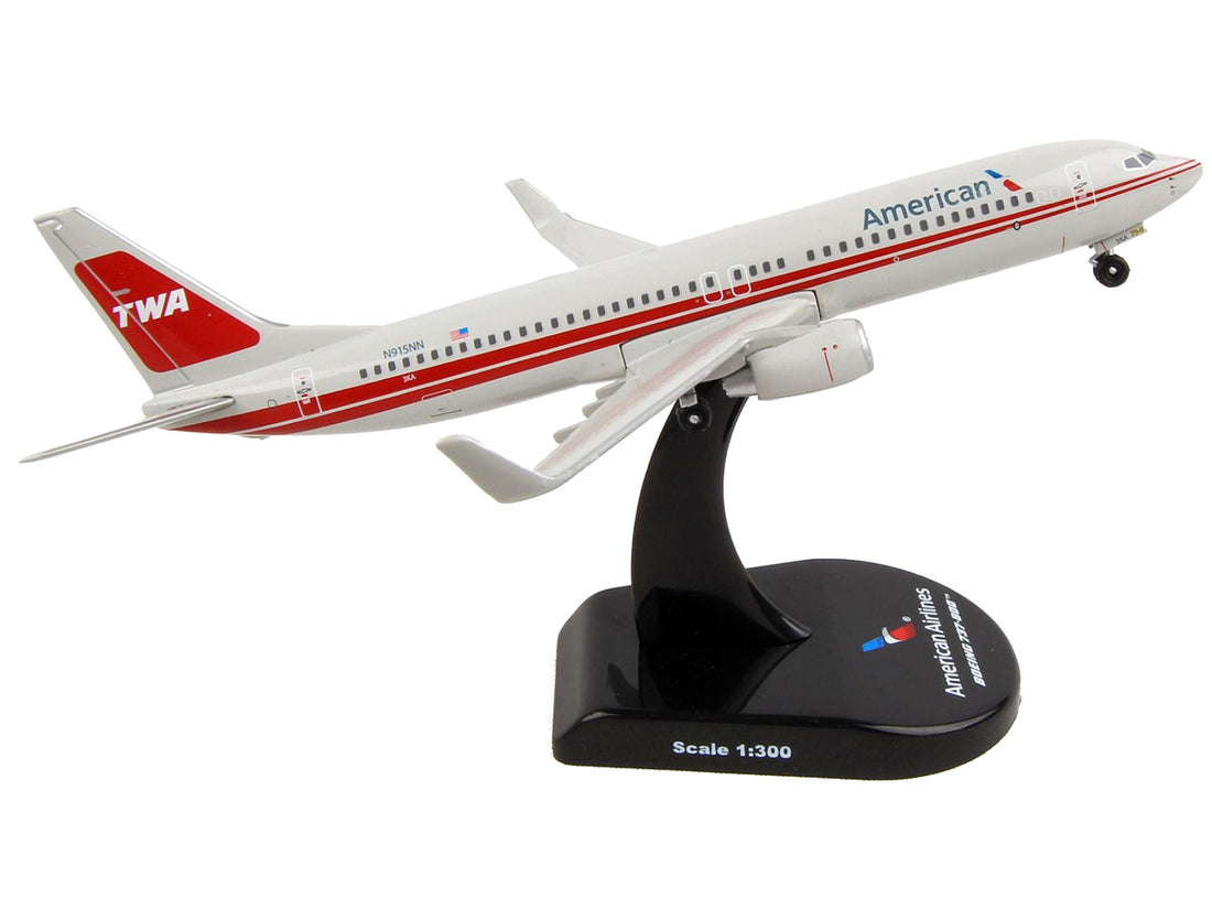 Boeing 737-800 Commercial Aircraft "American Airlines - TWA Heritage" (N915NN) 1/300 Diecast Model Airplane by Postage Stamp-2